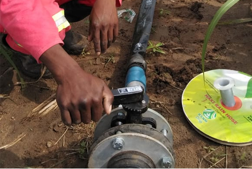 KSNM Rain Hose trial conducted in Mozambique